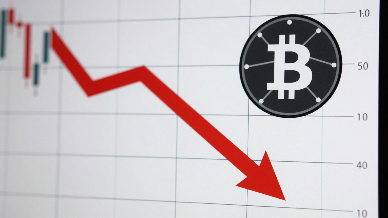 Biểu đồ giá Bitcoin giảm mạnh, kèm cảnh báo về an ninh mạng