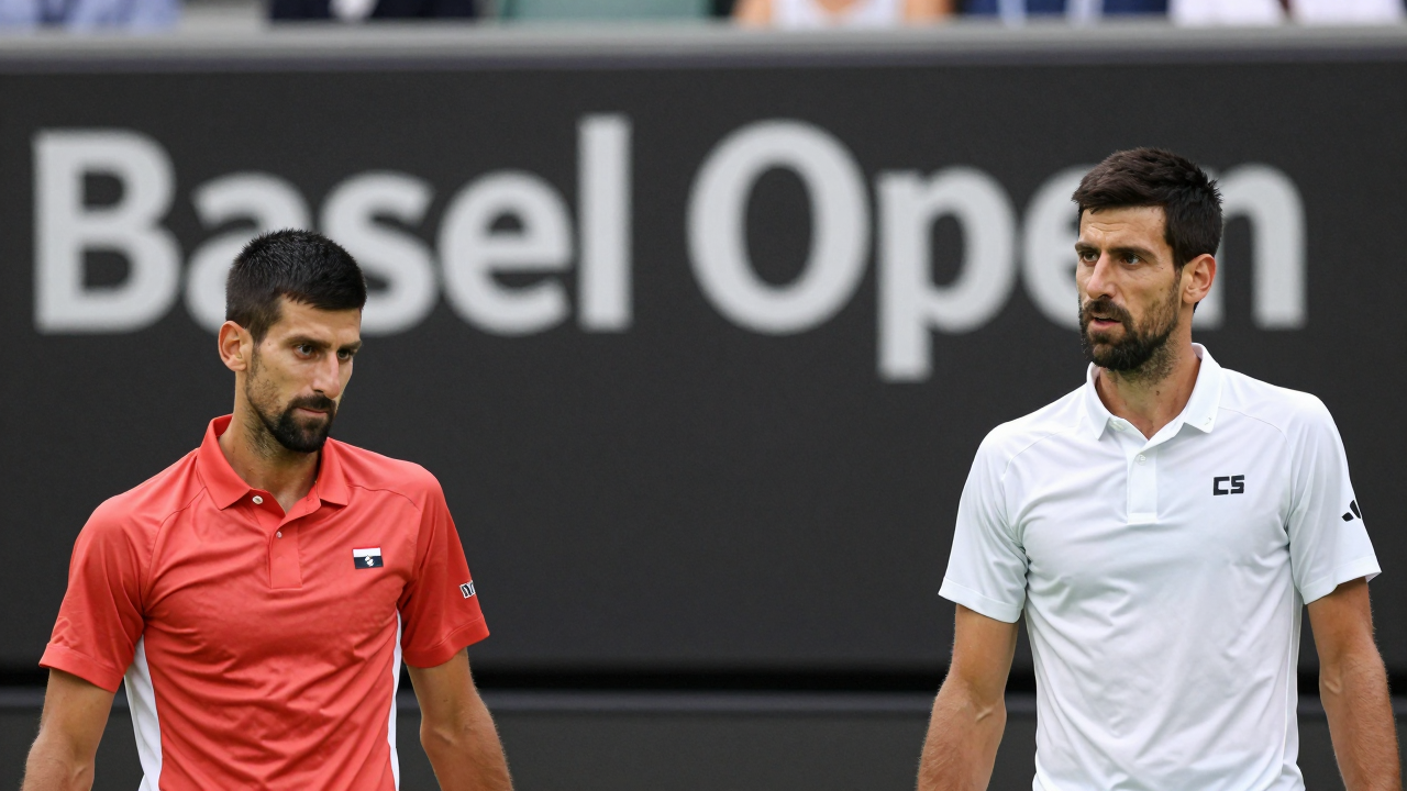 Hình ảnh minh họa sự kiện Basel Open với Djokovic và Struff