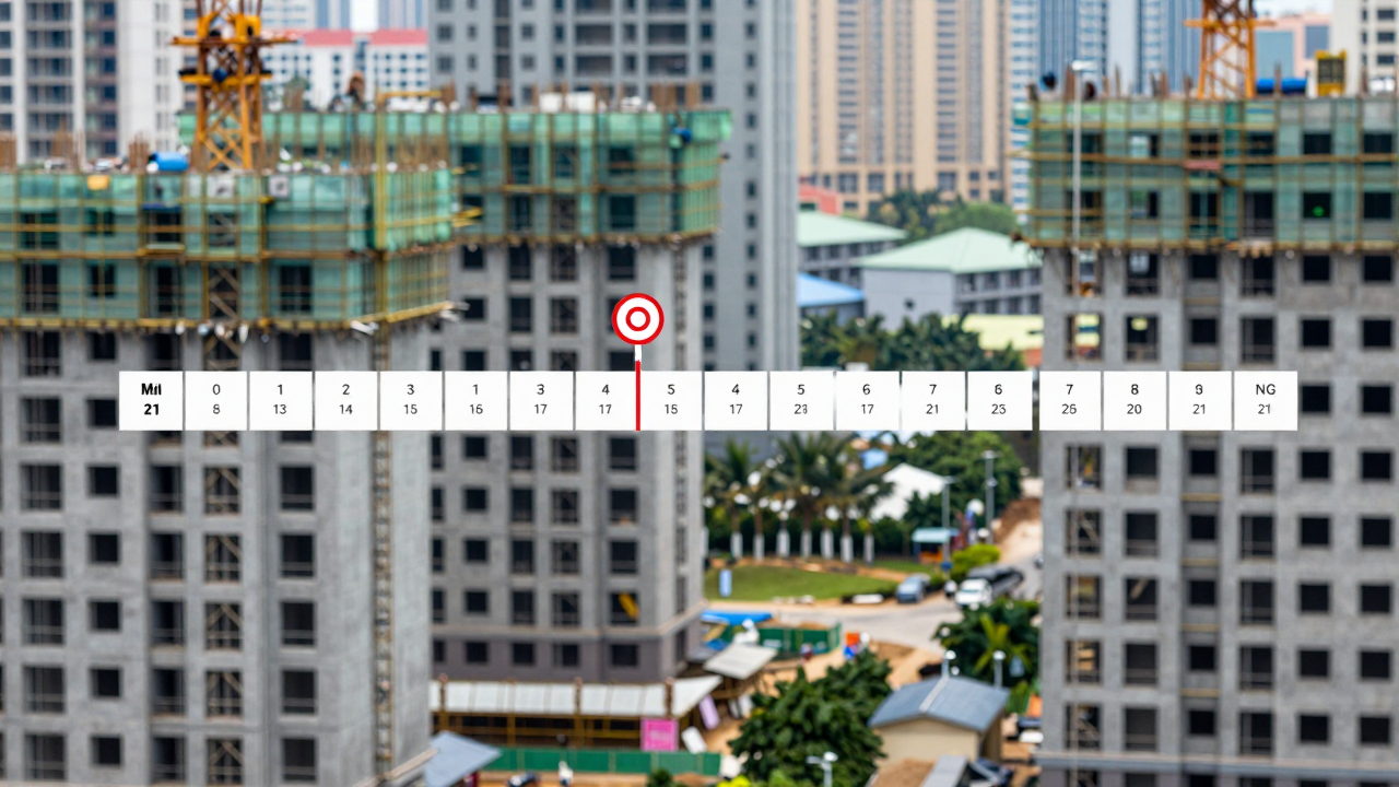 Minh họa các tòa nhà nhà ở xã hội đang được xây dựng tại đô thị