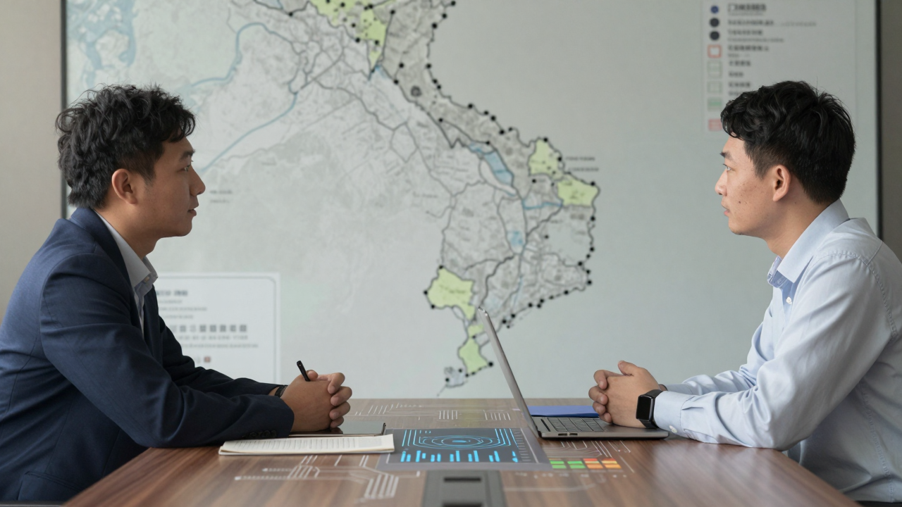 Minh họa cuộc gặp về khoa học, dữ liệu lớn và trí tuệ nhân tạo giữa Quảng Ninh và Quảng Tây.