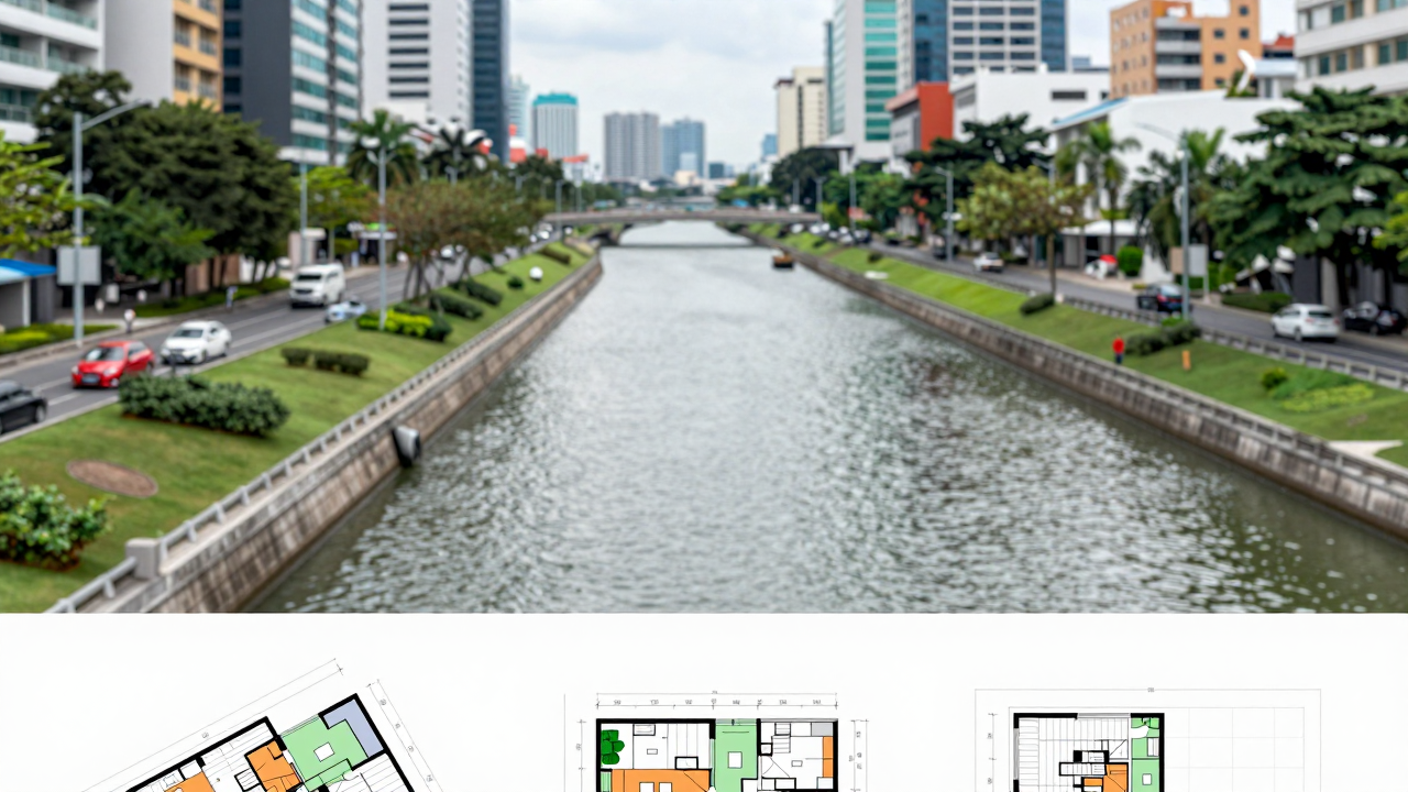 Minh họa hai tuyến rạch ở TP.HCM được đề xuất chỉnh trang, xây bờ kè và đường ven rạch.