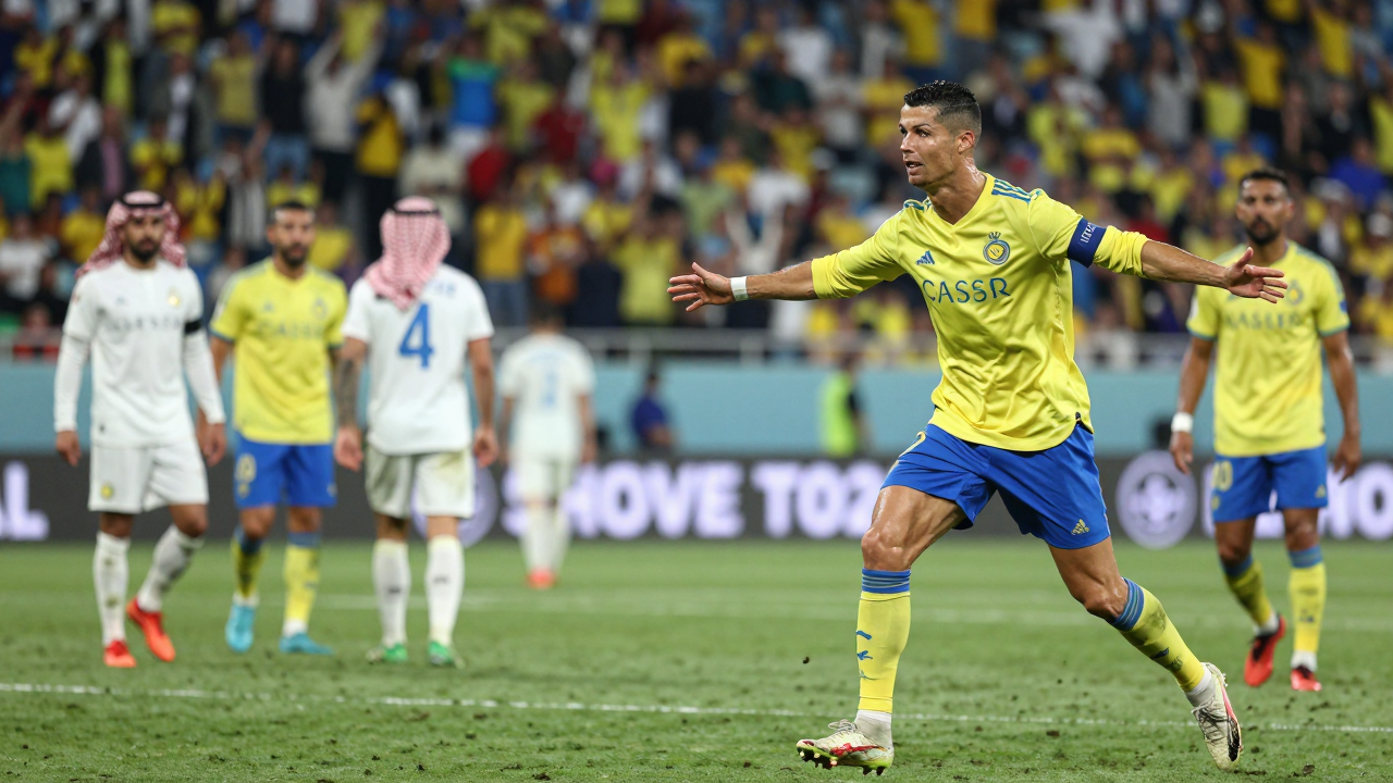 Trận đấu giữa Al Nassr và Al Kholood, Ronaldo ghi hat-trick giúp đội chủ nhà giành chiến thắng 5-3.