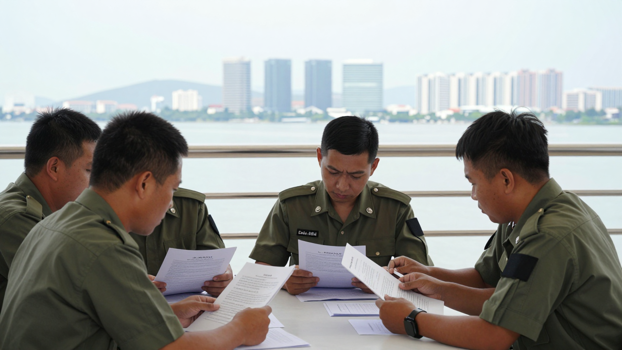 Minh họa buổi huấn luyện cho lực lượng dân quân thường trực tại Đà Nẵng