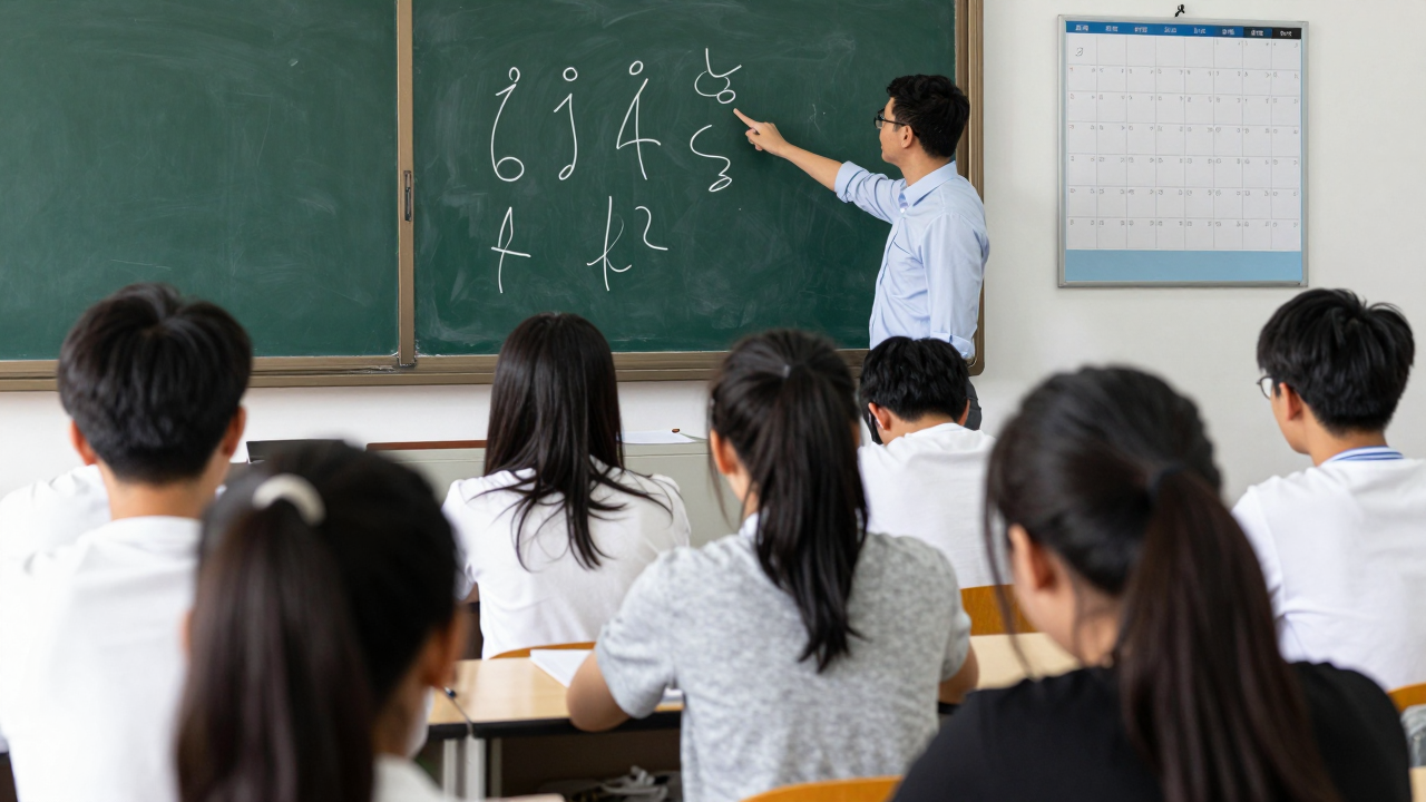 Minh họa lớp học nghiên cứu chữ Nôm Việt Nam tại một trường đại học ở Bắc Kinh