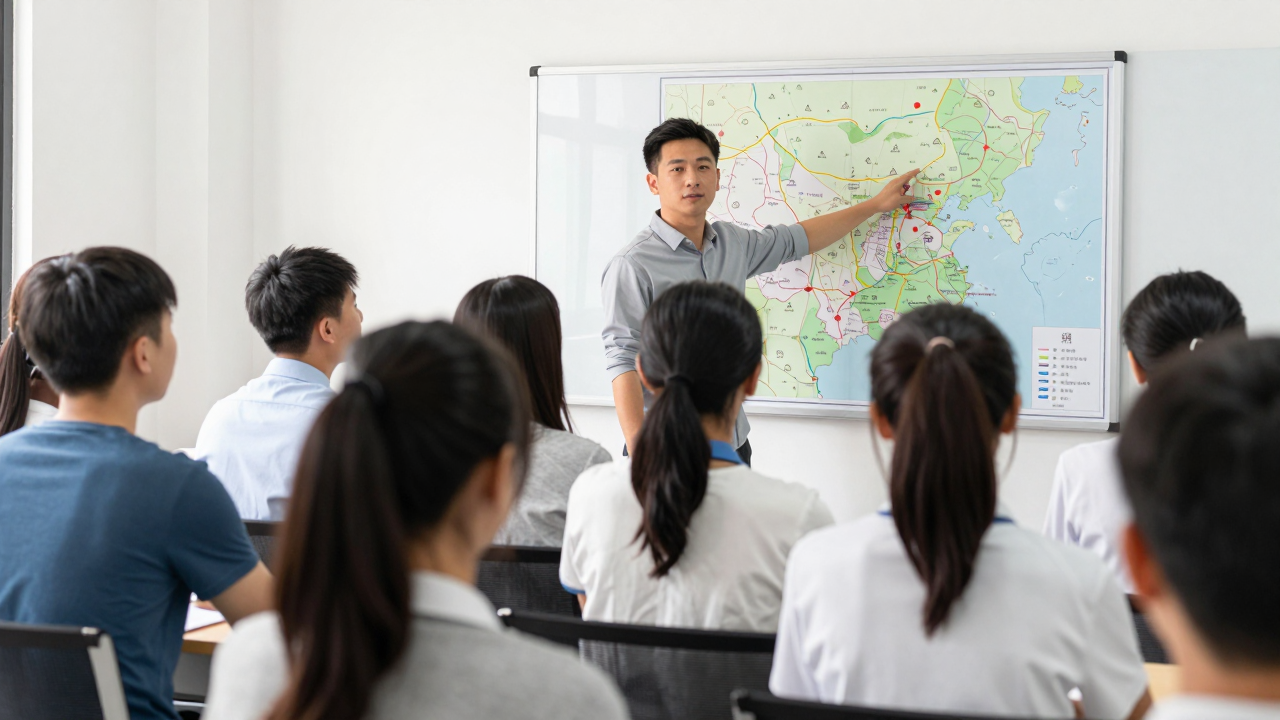 Minh họa lớp học bồi dưỡng dành cho hướng dẫn viên du lịch tại điểm