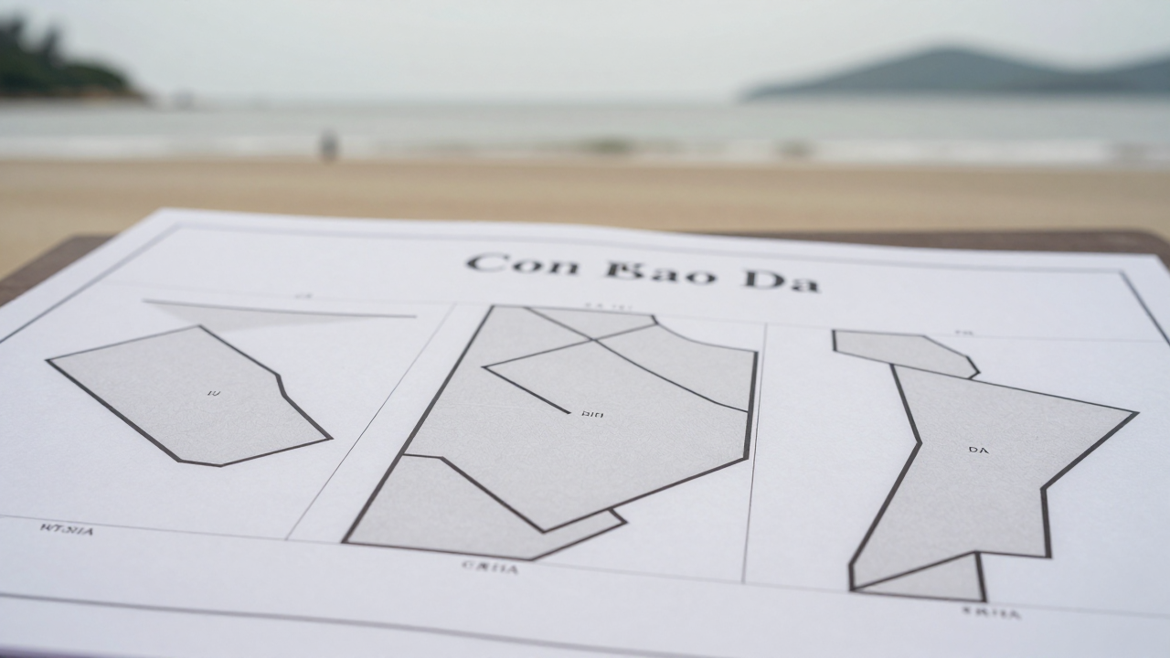 Minh họa bản đồ ba thửa đất tại Đặc khu Côn Đảo