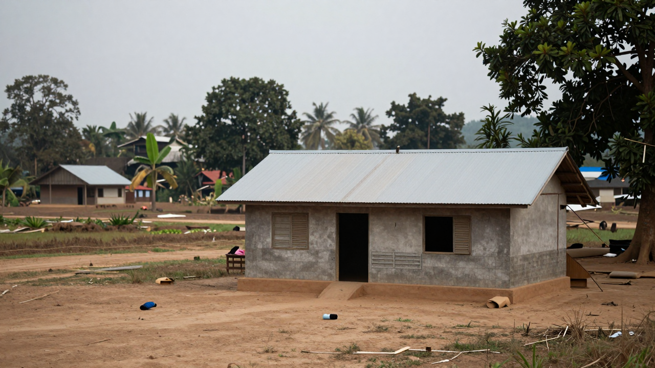 Minh họa khu dân cư gần biên giới Thái Lan và Myanmar trong lúc xảy ra giao tranh