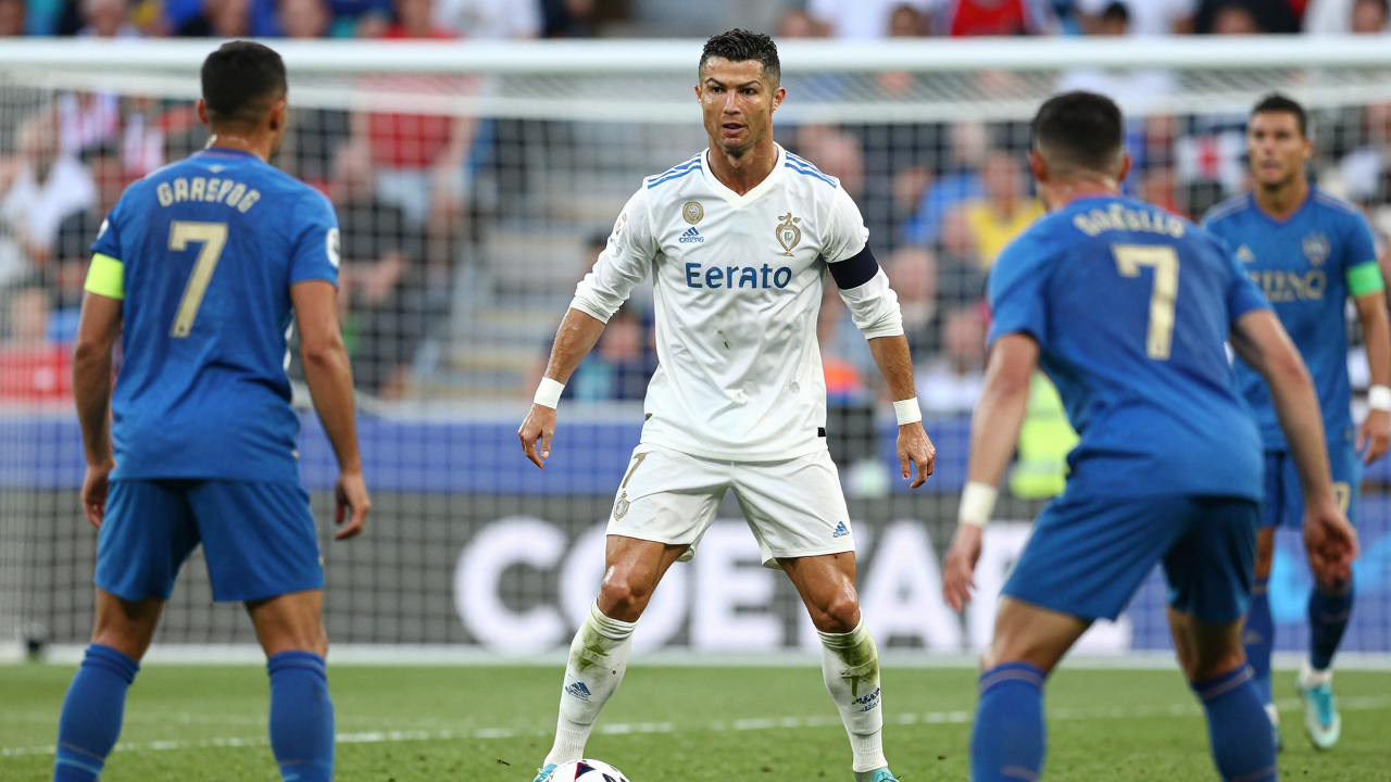 Cristiano Ronaldo ghi bàn trong trận Al Nassr vs Al Kholood