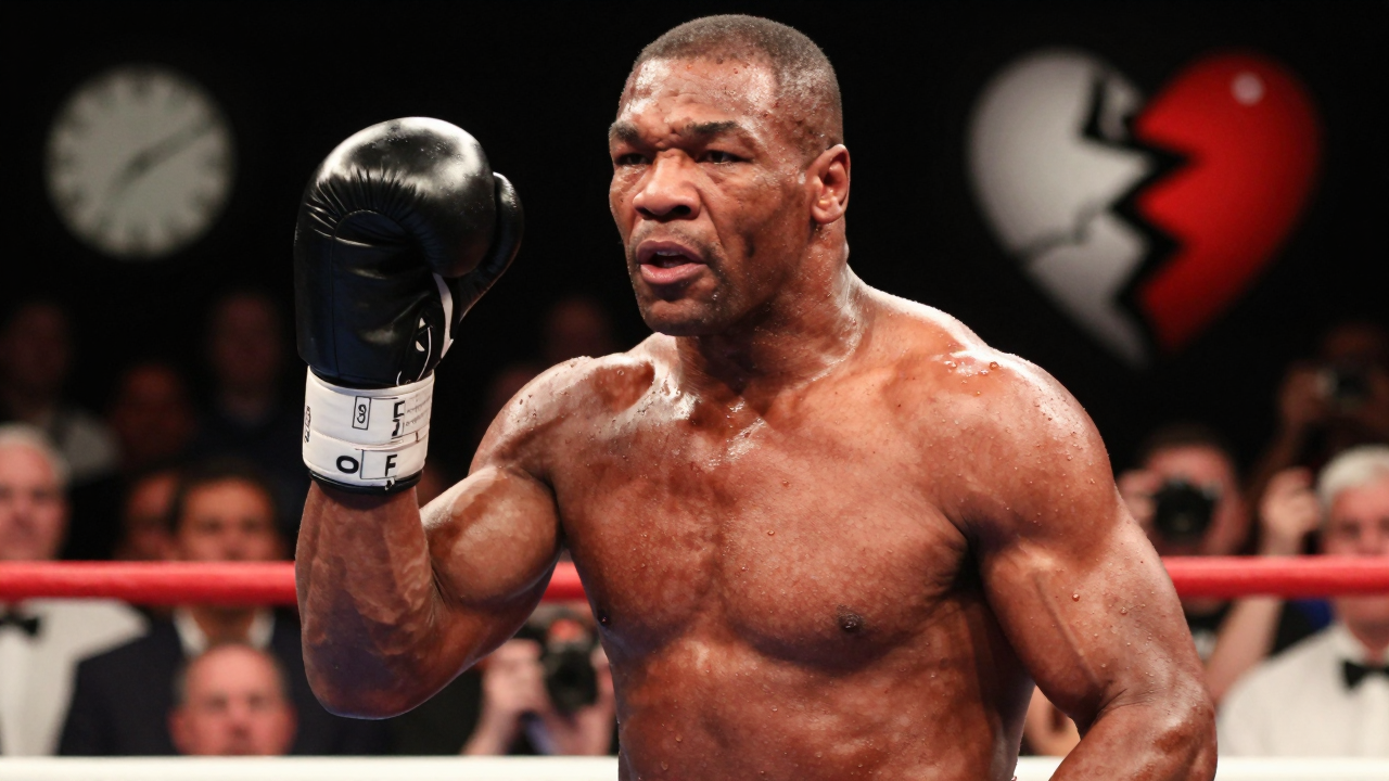 Mike Tyson trong trận đấu nhanh chóng tại Atlantic City, với đồng hồ 91 giây và trái tim vỡ.