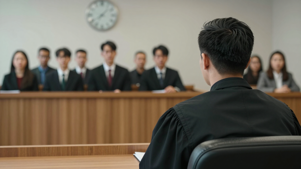 Mr Pips đang ngồi trong phiên tòa, đối diện với tòa án và các cơ quan chức năng.