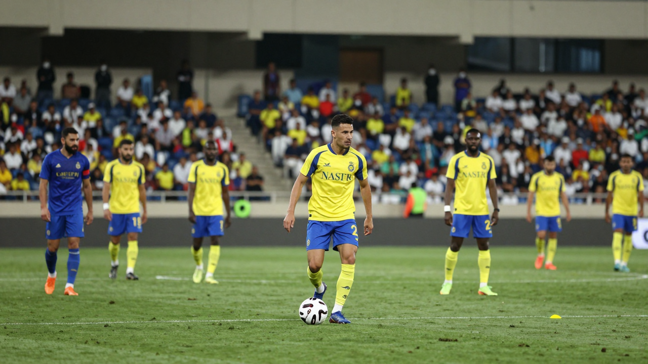 Cảnh thi đấu của Al Nassr trong trận đấu với Pakhtakor tại Cúp C1 châu Á.