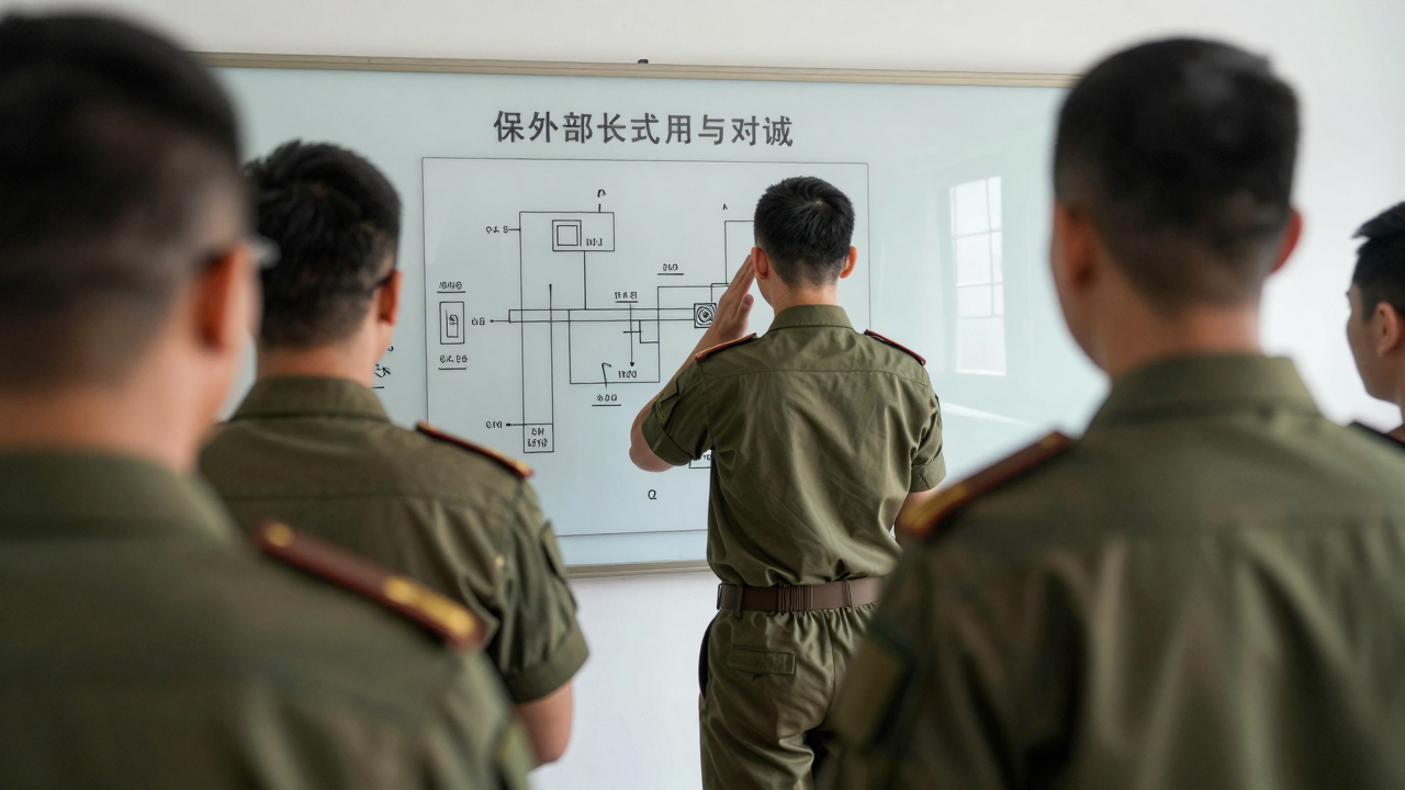 Minh họa cán bộ, chiến sĩ trao đổi kế hoạch trong hoạt động thi đua.