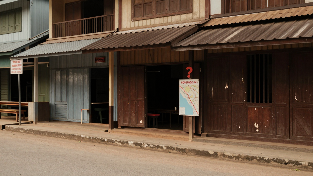 Minh họa một khu phố tiểu thương ở Lào với tên gọi cộng đồng đang được xác minh.