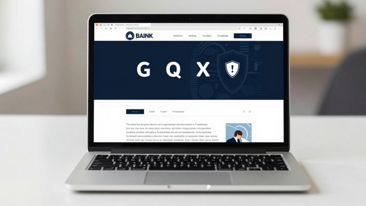 Minh họa website ngân hàng giả mạo với các ký tự trông giống chữ cái thông thường