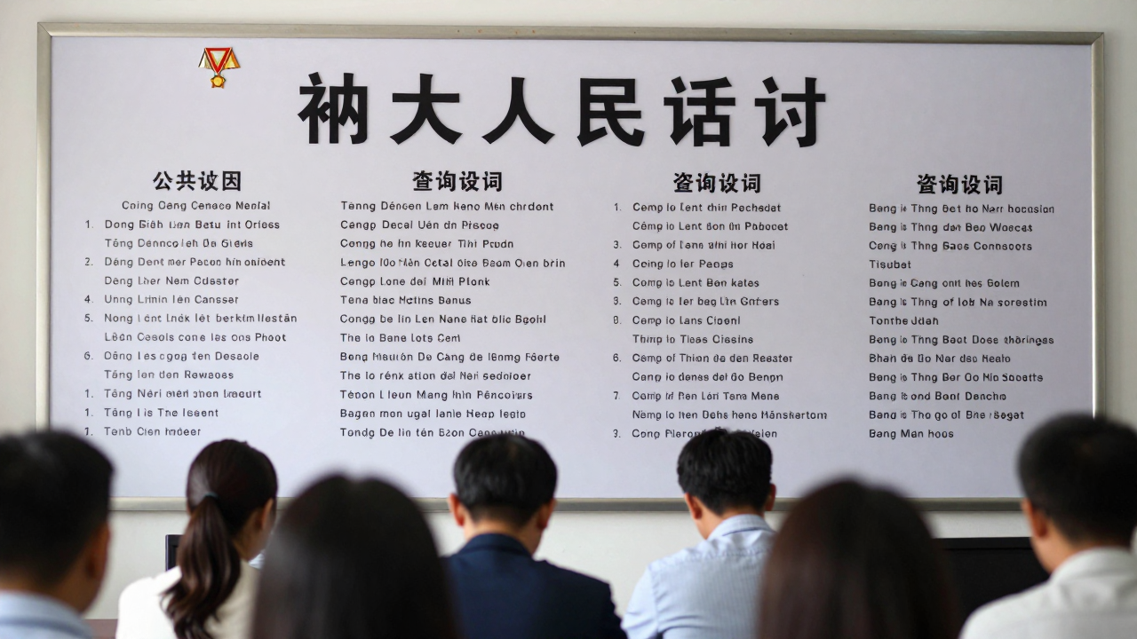 Minh họa người dân xem thông báo lấy ý kiến về đề nghị khen thưởng tại Tuyên Quang