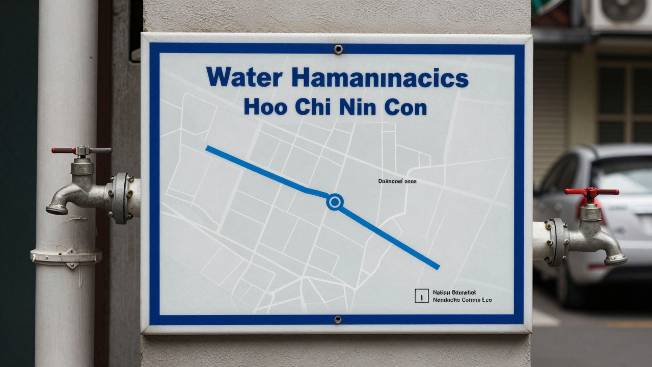 Minh họa bảo trì đường ống nước tại khu dân cư ở TP.HCM