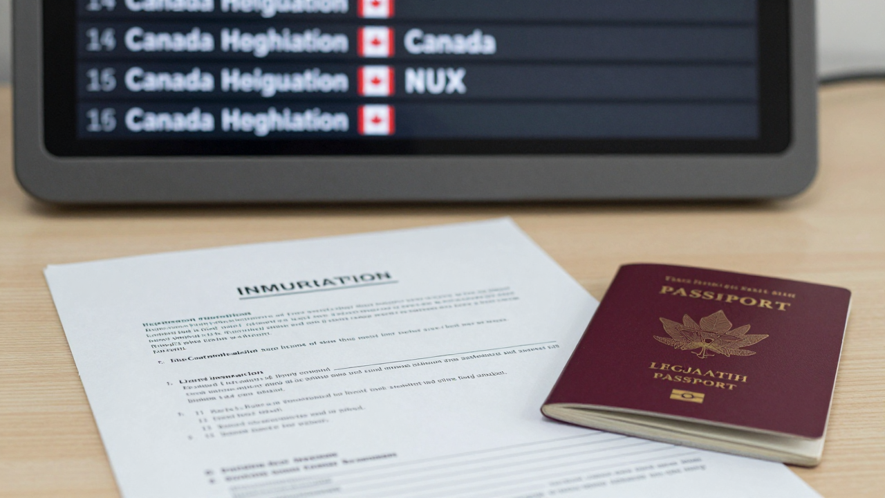 Minh họa hồ sơ lao động và tuyến di chuyển từ TP.HCM đến Canada
